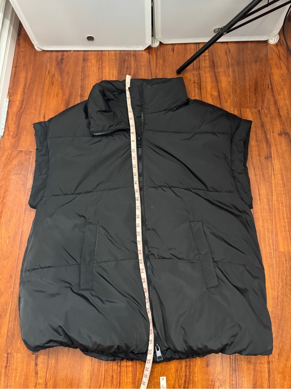 Zara Puffer Vest Jacket Size Medium - Picture 6 of 6
